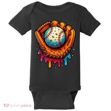 Ice Cream Dripping Candy Sprinkles Baseball Stuff Baby Bodysuit