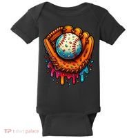 Ice Cream Dripping Candy Sprinkles Baseball Stuff Baby Bodysuit thumb 0