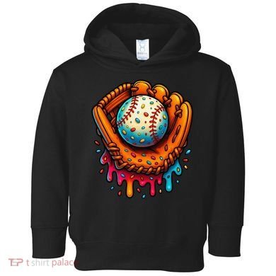 Ice Cream Dripping Candy Sprinkles Baseball Stuff Toddler Hoodie
