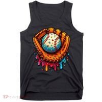 Ice Cream Dripping Candy Sprinkles Baseball Stuff Tank Top thumb 0