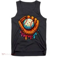 Ice Cream Dripping Candy Sprinkles Baseball Stuff Tank Top thumb 0