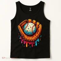 Ice Cream Dripping Candy Sprinkles Baseball Stuff Tank Top thumb 2