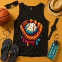 Ice Cream Dripping Candy Sprinkles Baseball Stuff Tank Top thumb 4