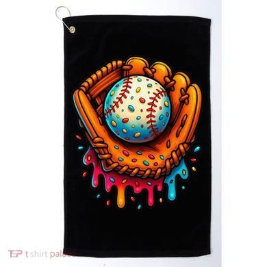 Ice Cream Dripping Candy Sprinkles Baseball Stuff Golf Towel