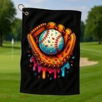 Ice Cream Dripping Candy Sprinkles Baseball Stuff Golf Towel thumb 1
