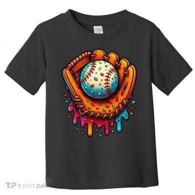 Ice Cream Dripping Candy Sprinkles Baseball Stuff Toddler T-Shirt