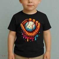 Ice Cream Dripping Candy Sprinkles Baseball Stuff Toddler T-Shirt thumb 2