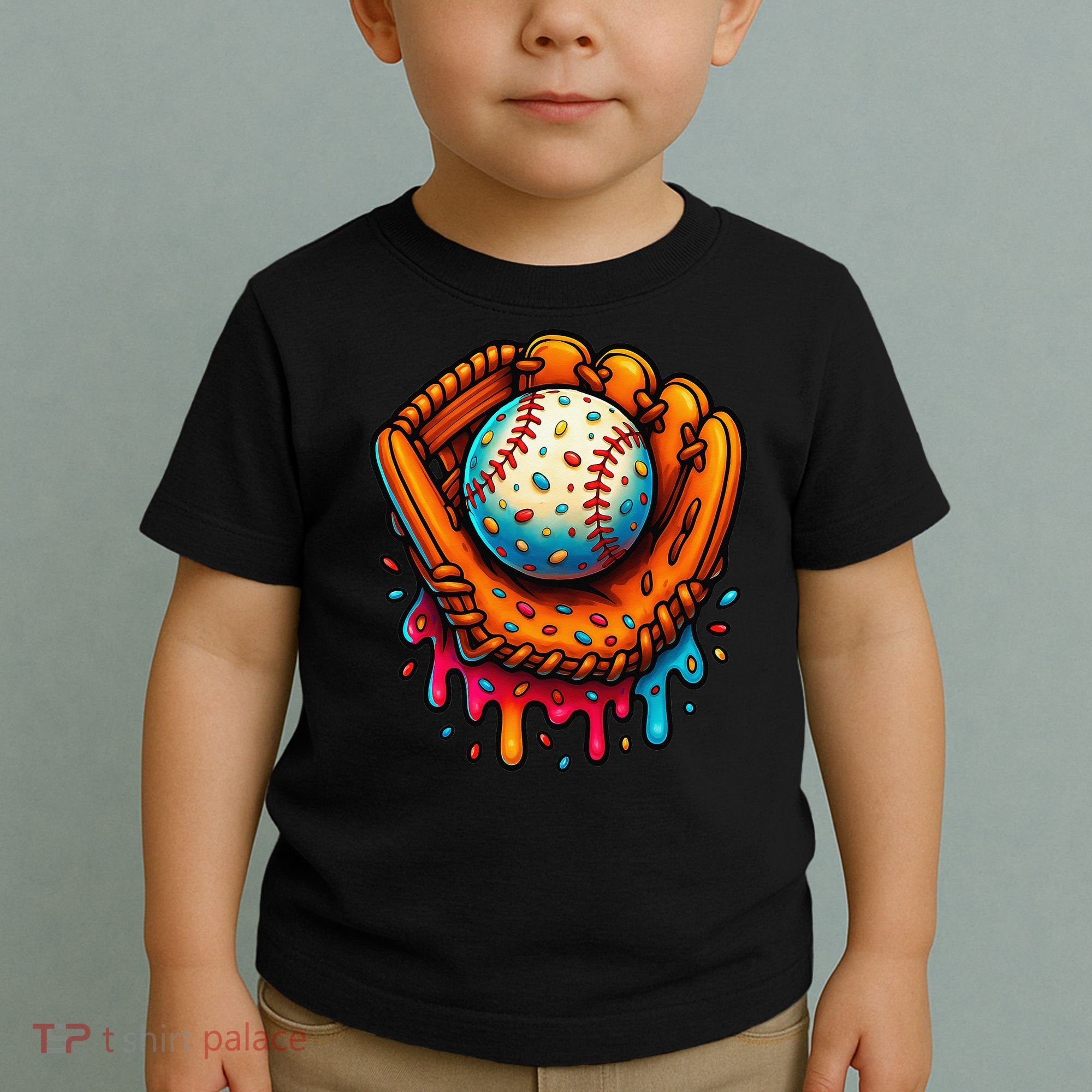 Ice Cream Dripping Candy Sprinkles Baseball Stuff Toddler T-Shirt