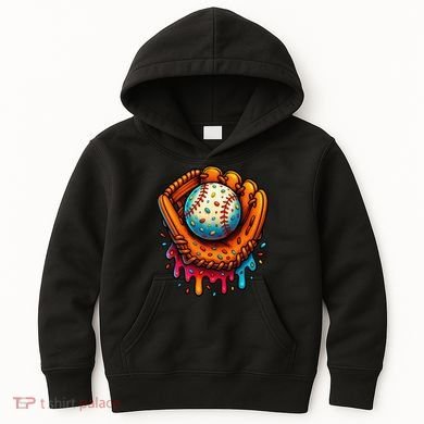 Ice Cream Dripping Candy Sprinkles Baseball Stuff Kids Hoodie