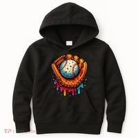 Ice Cream Dripping Candy Sprinkles Baseball Stuff Kids Hoodie thumb 0