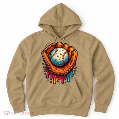 Ice Cream Dripping Candy Sprinkles Baseball Stuff Hoodie