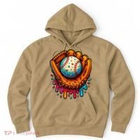 Ice Cream Dripping Candy Sprinkles Baseball Stuff Hoodie thumb 0