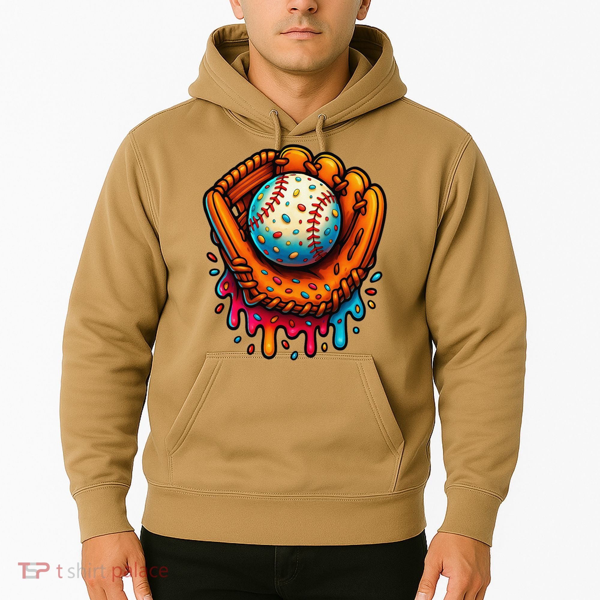 Ice Cream Dripping Candy Sprinkles Baseball Stuff Hoodie