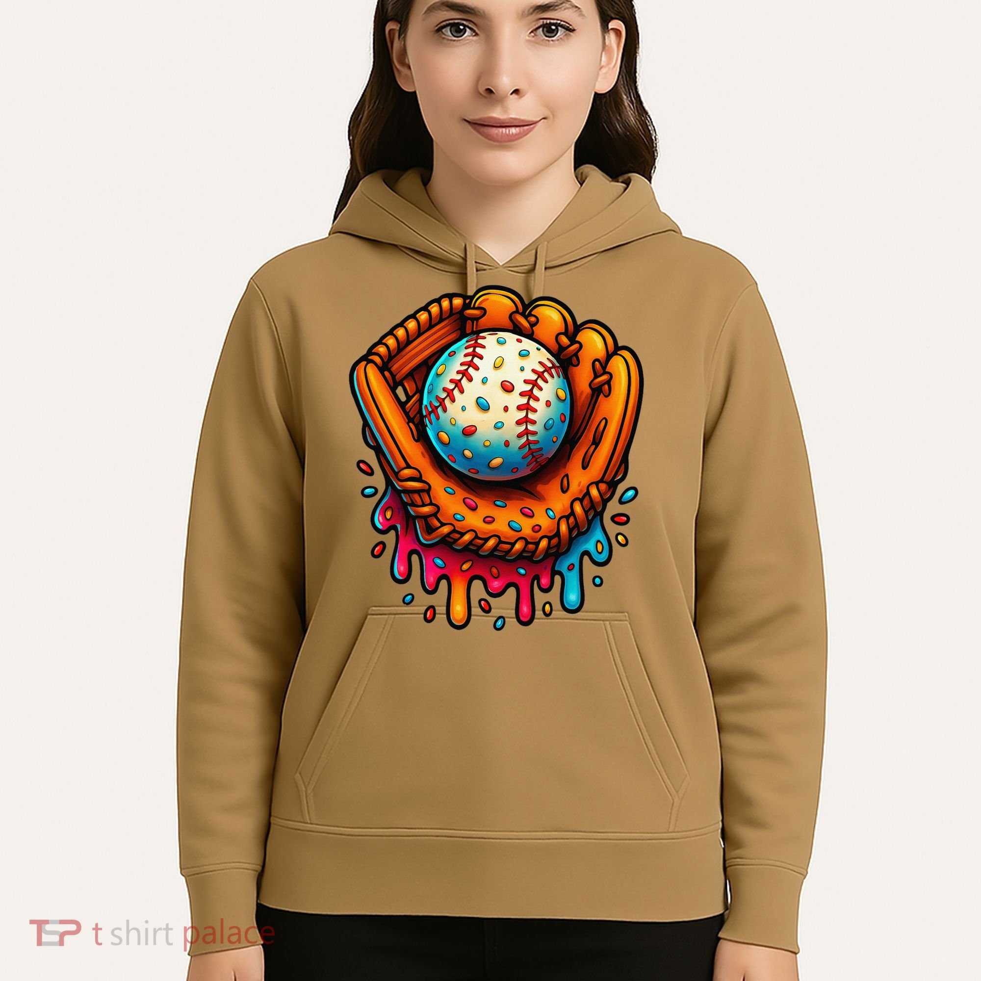 Ice Cream Dripping Candy Sprinkles Baseball Stuff Hoodie