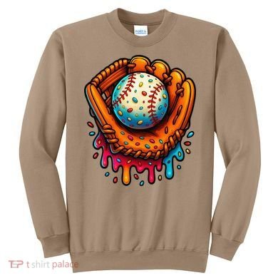 Ice Cream Dripping Candy Sprinkles Baseball Stuff Sweatshirt