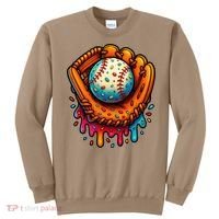 Ice Cream Dripping Candy Sprinkles Baseball Stuff Sweatshirt thumb 0
