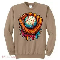 Ice Cream Dripping Candy Sprinkles Baseball Stuff Sweatshirt thumb 0