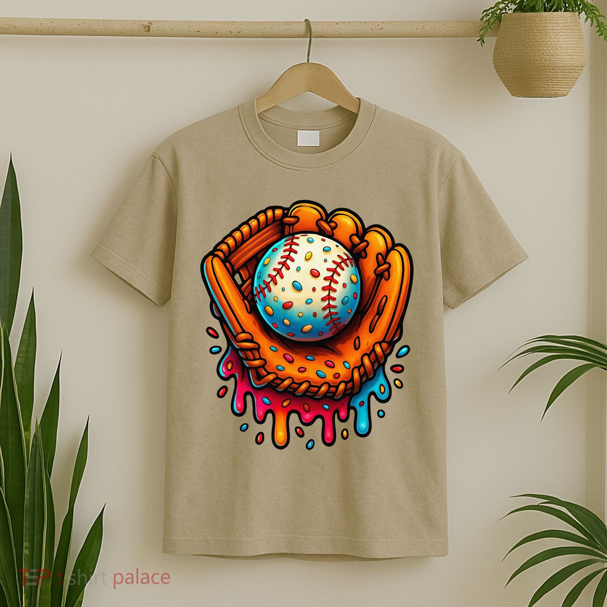 Ice Cream Dripping Candy Sprinkles Baseball Stuff T-Shirt