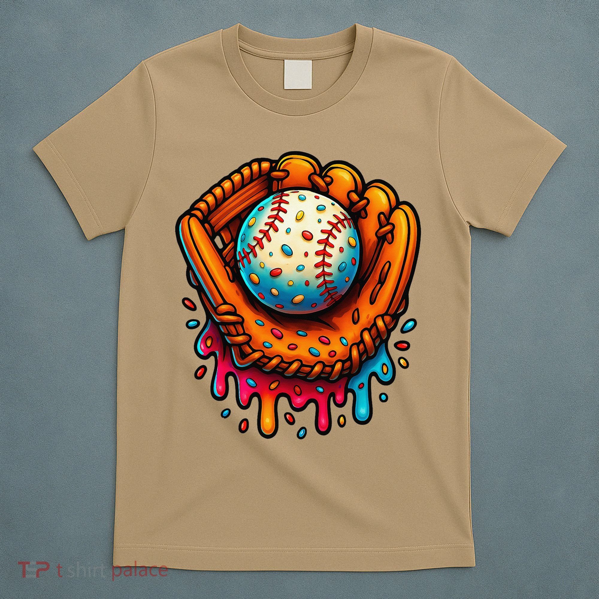 Ice Cream Dripping Candy Sprinkles Baseball Stuff T-Shirt