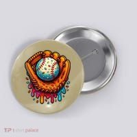 Ice Cream Dripping Candy Sprinkles Baseball Stuff Button thumb 0