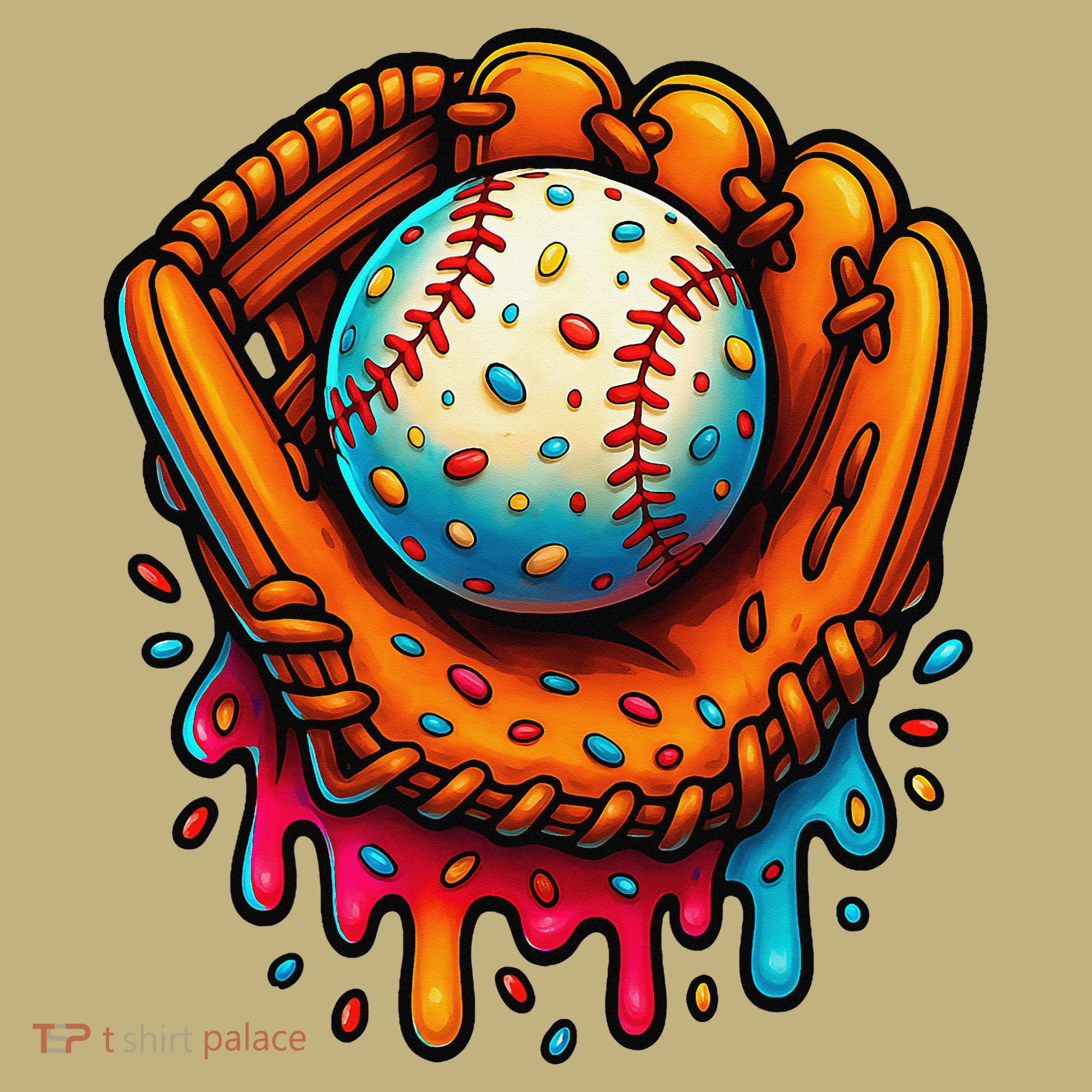 Ice Cream Dripping Candy Sprinkles Baseball Stuff Polo