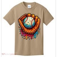 Ice Cream Dripping Candy Sprinkles Baseball Stuff Kids T-Shirt thumb 0