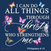 I Can Do All Things Through Christ Butterfly Art Religious TShirt Mousepad thumb 1