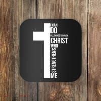 I Can Do All Things Through Christ Who Strengthens Me Cross Coaster thumb 0