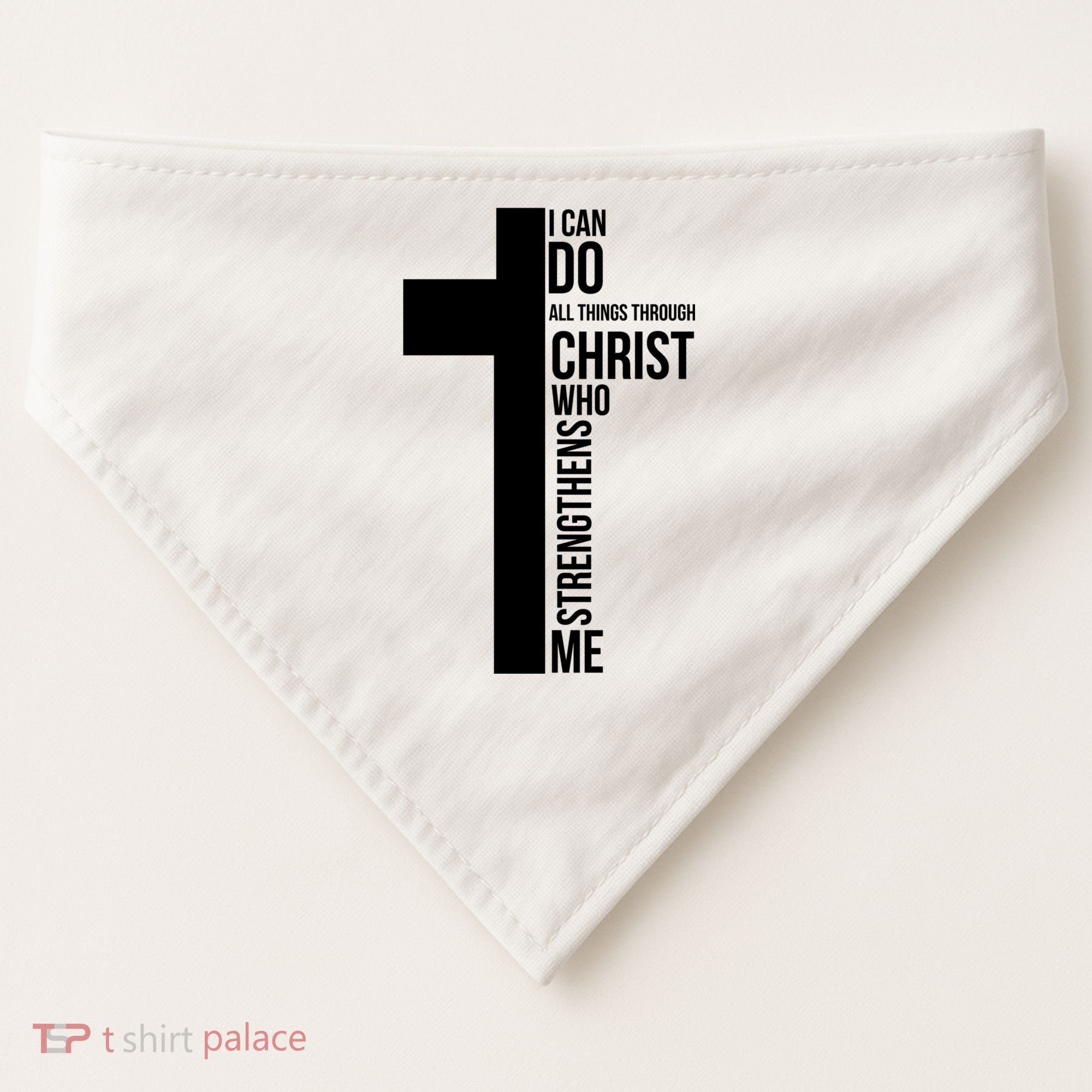 I Can Do All Things Through Christ Who Strengthens Me Cross USA-Made Doggie Bandana