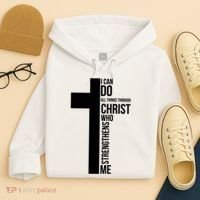 I Can Do All Things Through Christ Who Strengthens Me Cross Hoodie thumb 4