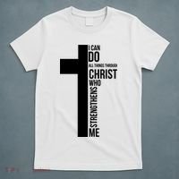 I Can Do All Things Through Christ Who Strengthens Me Cross T-Shirt thumb 5
