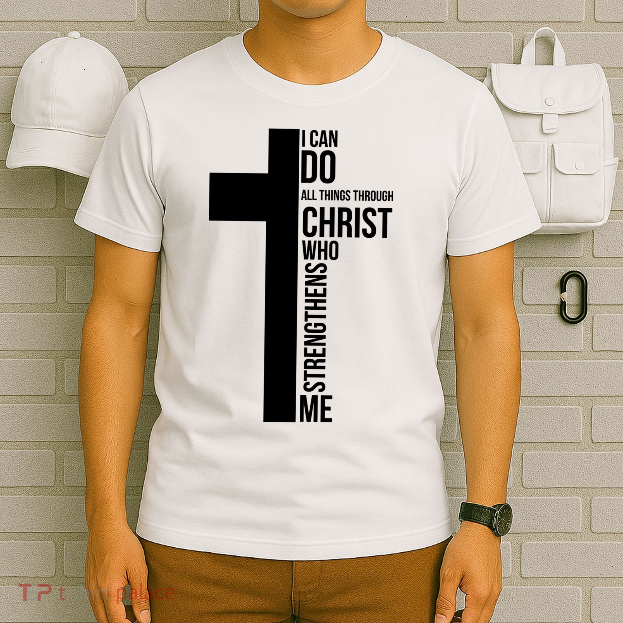 I Can Do All Things Through Christ Who Strengthens Me Cross T-Shirt