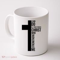 I Can Do All Things Through Christ Who Strengthens Me Cross Coffee Mug thumb 0