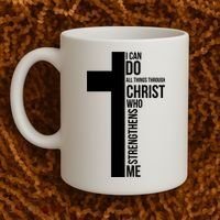 I Can Do All Things Through Christ Who Strengthens Me Cross Coffee Mug thumb 2