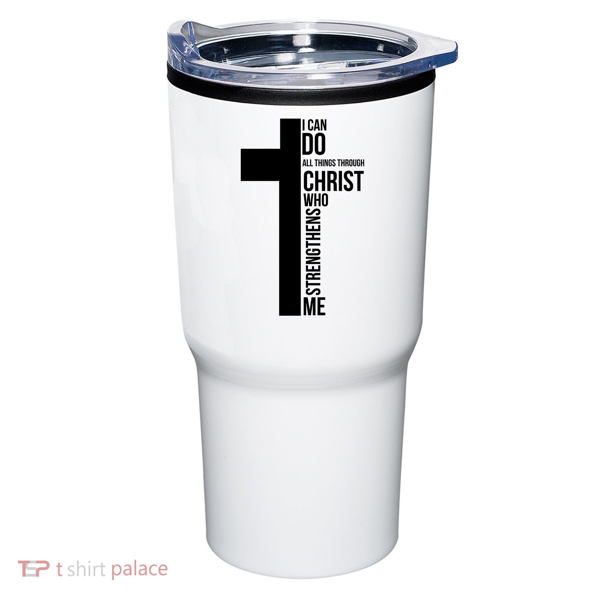 I Can Do All Things Through Christ Who Strengthens Me Cross Tumbler