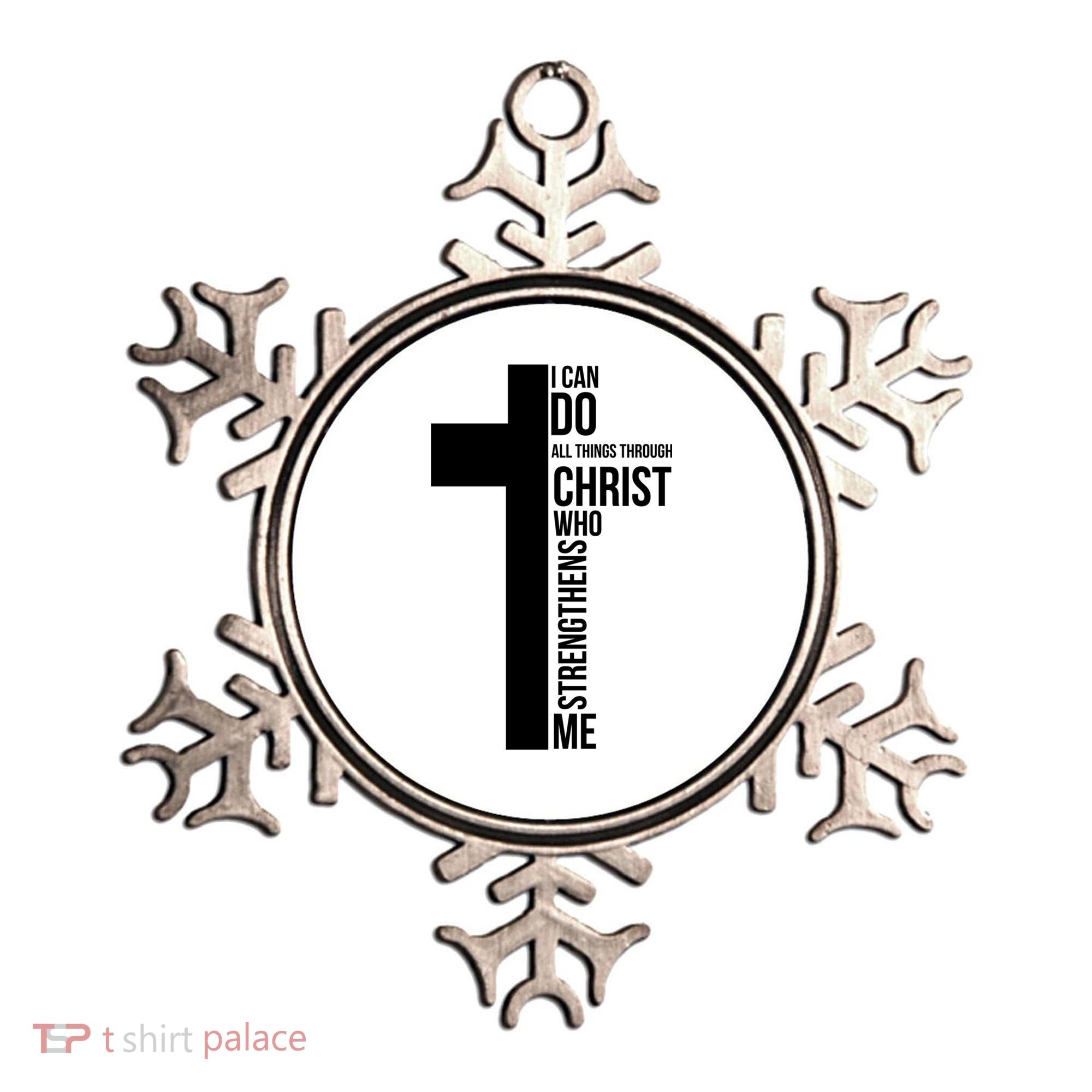 I Can Do All Things Through Christ Who Strengthens Me Cross Ornament
