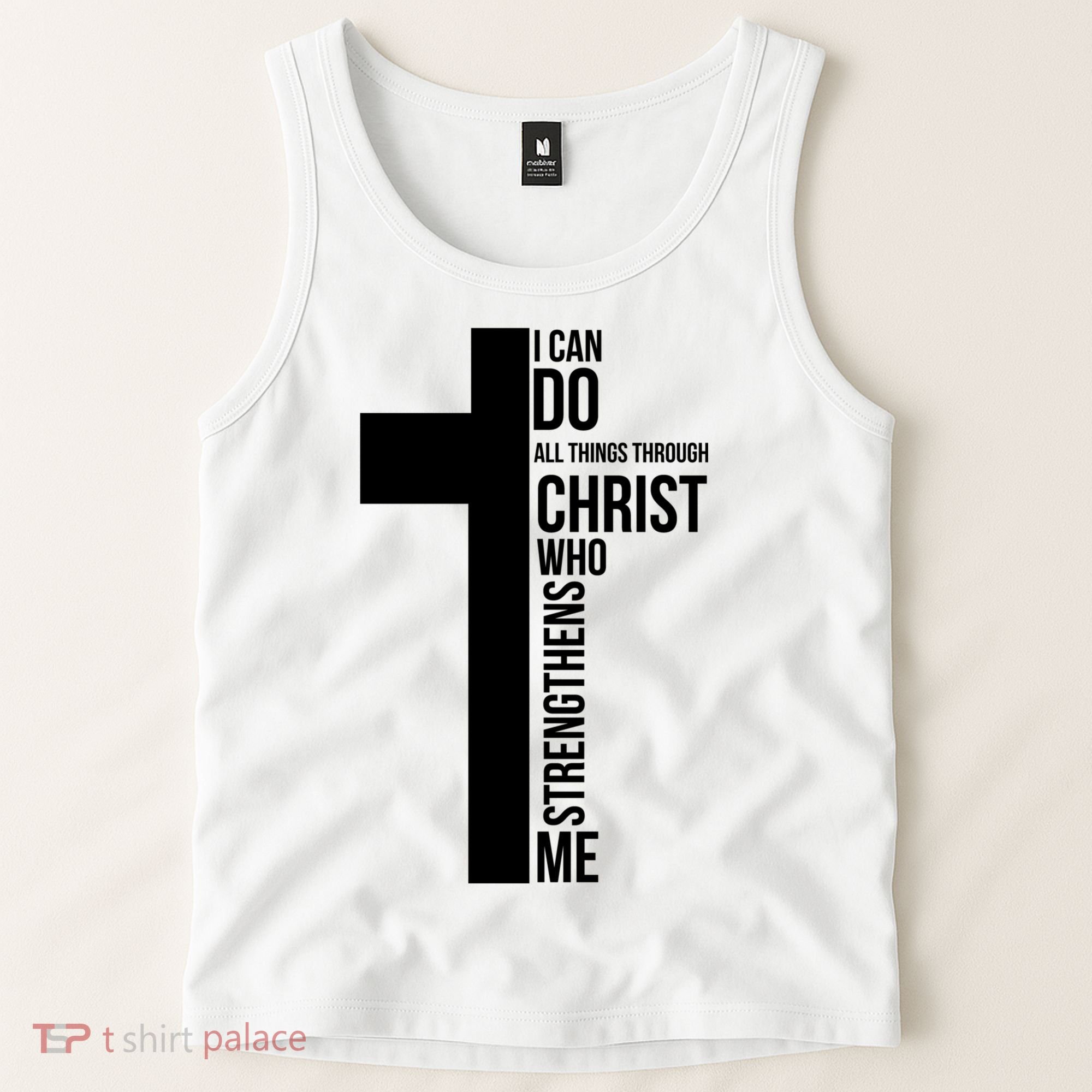 I Can Do All Things Through Christ Who Strengthens Me Cross Tank Top