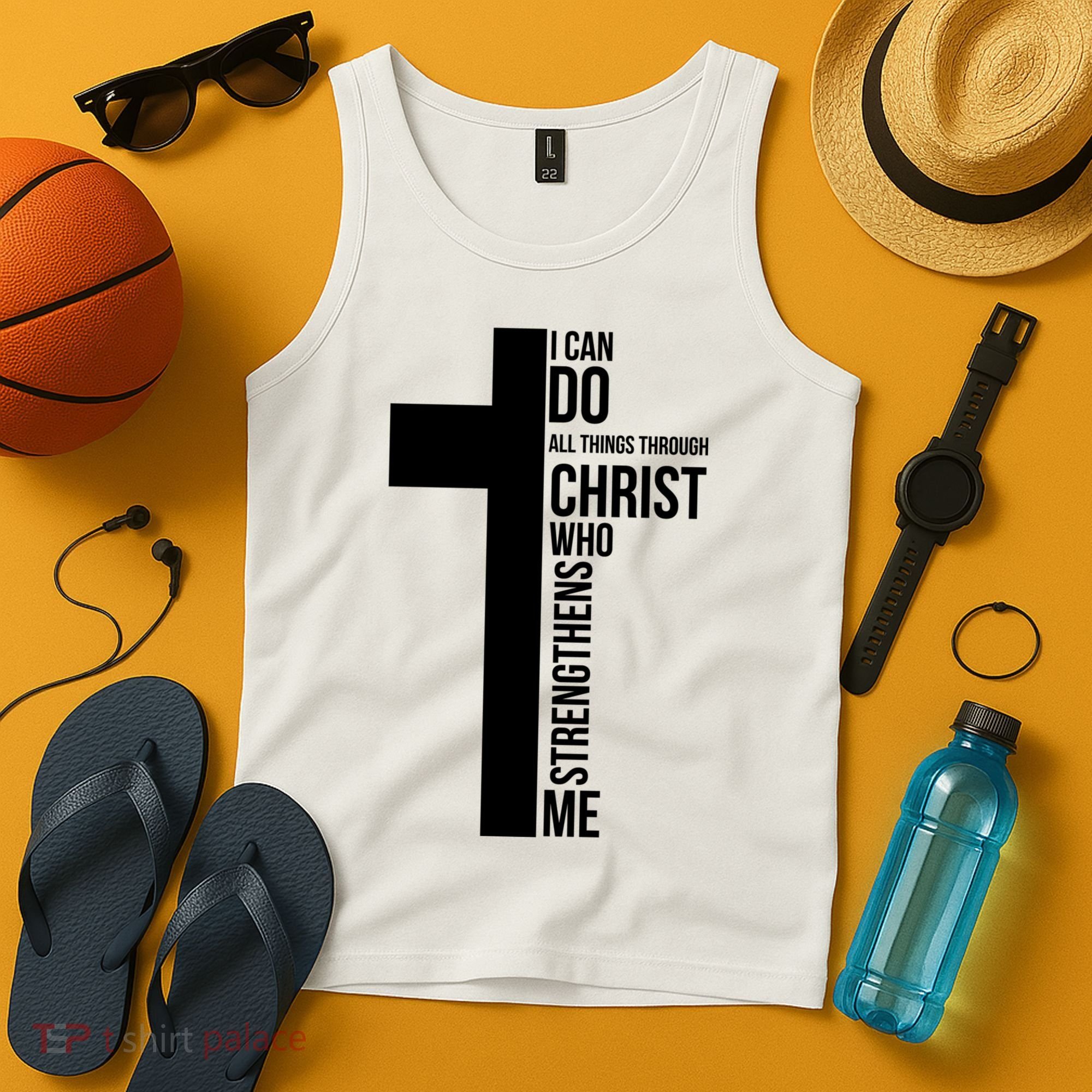 I Can Do All Things Through Christ Who Strengthens Me Cross Tank Top