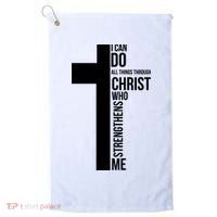 I Can Do All Things Through Christ Who Strengthens Me Cross Golf Towel thumb 0