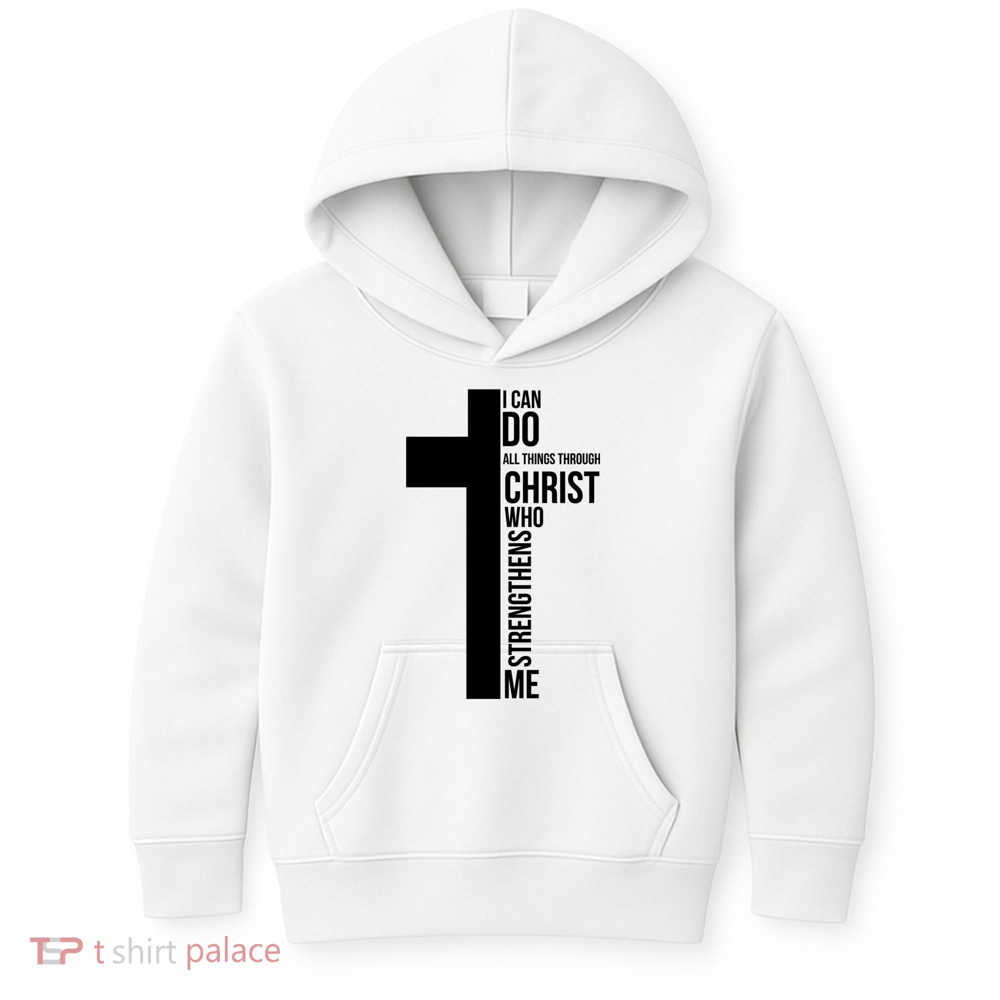 I Can Do All Things Through Christ Who Strengthens Me Cross Kids Hoodie