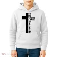 I Can Do All Things Through Christ Who Strengthens Me Cross Kids Hoodie thumb 4