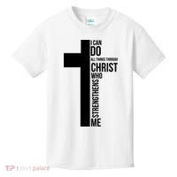 I Can Do All Things Through Christ Who Strengthens Me Cross Kids T-Shirt thumb 0