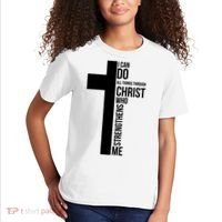 I Can Do All Things Through Christ Who Strengthens Me Cross Kids T-Shirt thumb 2