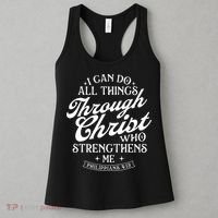 I Can Do All Things Through Christ Bible Christian Faith Women's Tank Top thumb 3