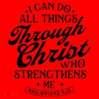 I Can Do All Things Through Christ Bible Christian Faith Santa Hat thumb 1