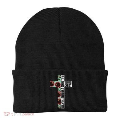 I Can Do All Things Through Christ Who Strengthens Bible Beanie