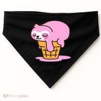 Ice Cream Sloth Cute USA-Made Doggie Bandana thumb 0