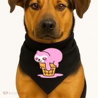 Ice Cream Sloth Cute USA-Made Doggie Bandana thumb 1
