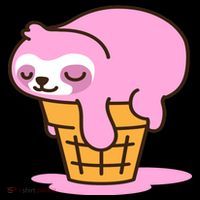 Ice Cream Sloth Cute USA-Made Doggie Bandana thumb 2