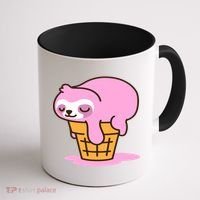 Ice Cream Sloth Cute Coffee Mug thumb 1